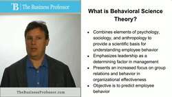 Behavioral Science Theory Instructional Video