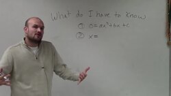 What do I need to know to solve a quadratic by the quadratic formula Instructional Video