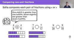 Compare fractions with the same numerator Instructional Video