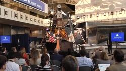 Mike Pence cutaway views of speech at NASA Museum News Clip