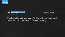 NFL To Hold Workout Session For Colin Kaepernick News Clip