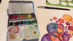 Circles in Color: Watercolor Timelapse and Tutorial Instructional Video