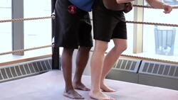 Standing Rolling Knee Bar from Waist Grab Leg Lock Instructional Video