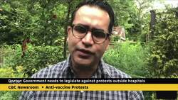 Doctor holds counter-protest against demonstrators targeting hospitals News Clip