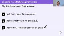 Giving and following instructions Instructional Video
