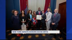 Baseball Hall of Famer David Ortiz honored in New York state capitol building News Clip