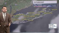 Rain and cloudy skies followed by some sunshine on Long Island News Clip