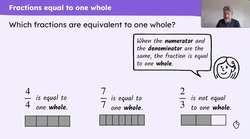 Use knowledge of unit fractions to find one whole Instructional Video