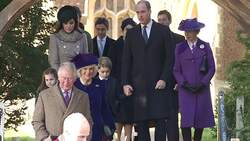 UK Royals leave church after Christmas service Instructional Video