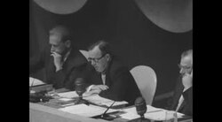 Man speaking at UN about Korea News Clip