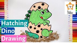 How to Draw a Hatching Dinosaur Egg Instructional Video