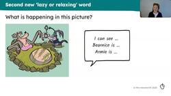 Rich vocabulary associated with being lazy or relaxing Instructional Video