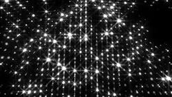 Rows of glitter led lights with random switch on, computer generated background Stock Footage