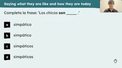 What people are like: 'ser' and 'estar' in 3rd person plural Instructional Video