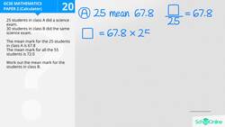GCSE Secondary Maths Age 13-17 - Probability & Statistics: Mean - Explained Instructional Video