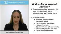 Auditing - What are Pre-engagement Activities Instructional Video