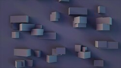 3d rendering background with rectangular shapes with different sizes of elements Stock Footage