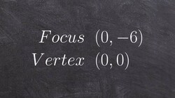 How to write the formula for a parabola given the focus and vertex and the origin Instructional Video