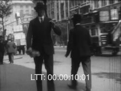 London Street Late 1920s Stock Footage