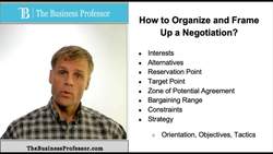 Organizing or Framing a Negotiation Instructional Video
