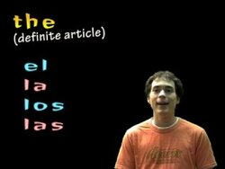 Learn Spanish - nouns, definite articles & class vocab Instructional Video