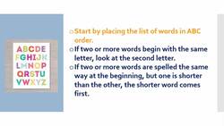 Dictionary Order Instructional Video