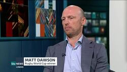 Matt Dawson supports meningitis vaccination awareness campaign Stock Footage