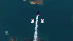 WATCH: Wingsuit skydivers celebrate Valentine's Day over Croatia News Clip