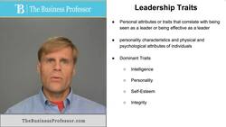 Leadership Traits Instructional Video
