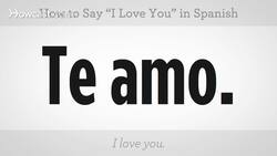 How to Say "I Love You" in Spanish Instructional Video