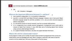 Java Interview Guide : 200+ Interview Questions and Answers - Differences between C++ and Java Instructional Video