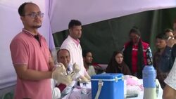 CLEAN : Families arrive at Bangladesh hospital to help identify the dead after depot blast News Clip