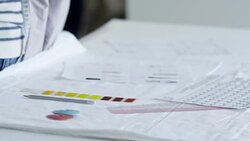 Designer Choosing Colors with Tablet Computer Stock Footage