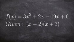 Given One Zero or Factor Find the Remaining Zeros Instructional Video