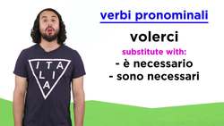 Italian Grammar: Verbi Pronominali - Volerci e Metterci Instructional Video