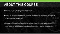 Node.js API Masterclass with Express and MongoDB - Course Introduction Instructional Video