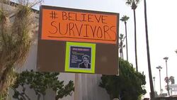 Women Protest Brett Kavanaugh's Confirmation In Studio City Stock Footage