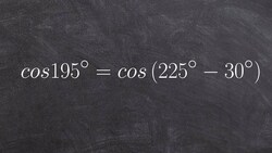 Pre-Calculus - Evaluting for cosine of the difference of two angles cos195 Instructional Video
