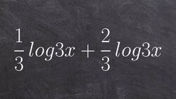 Condensing a logarithmic expression with fractions Instructional Video