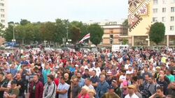 CLEAN : Belarus: potash miners rally against election fraud (2) News Clip