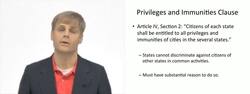 Privileges and Immunities Clause Instructional Video