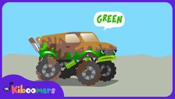 Monster Truck Car Wash Song for Kids | Learn Colors with Monster Trucks | The Kiboomers Instructional Video