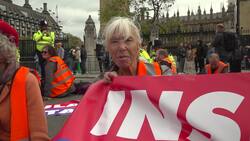 Insulate Britain protesters give their reasons for blocking traffic in Parliament Square News Clip