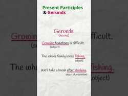 Present Participles & Gerunds #englishgrammar #esl Instructional Video