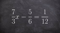Solving a linear equation with multiple fractions Instructional Video