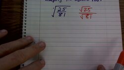 Simplify a square root of a rational number Instructional Video