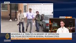 Memorial destroyed: Mourners laid flowers in St Petersburg for Alexey Navalny News Clip