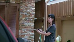 Woman washing the car Stock Footage