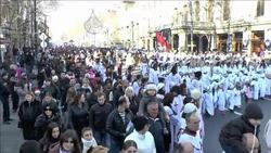 CLEAN : Georgians celebrate orthox Christmas News Clip