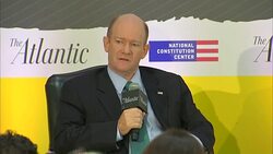 Senator Coons determined to retain American standing on world stage Stock Footage